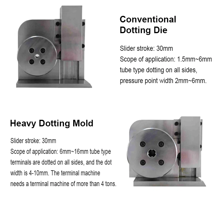 OTP mold for all types of terminal crimping machines, OTP mold for stripping machines, die Crimping mold change, termina