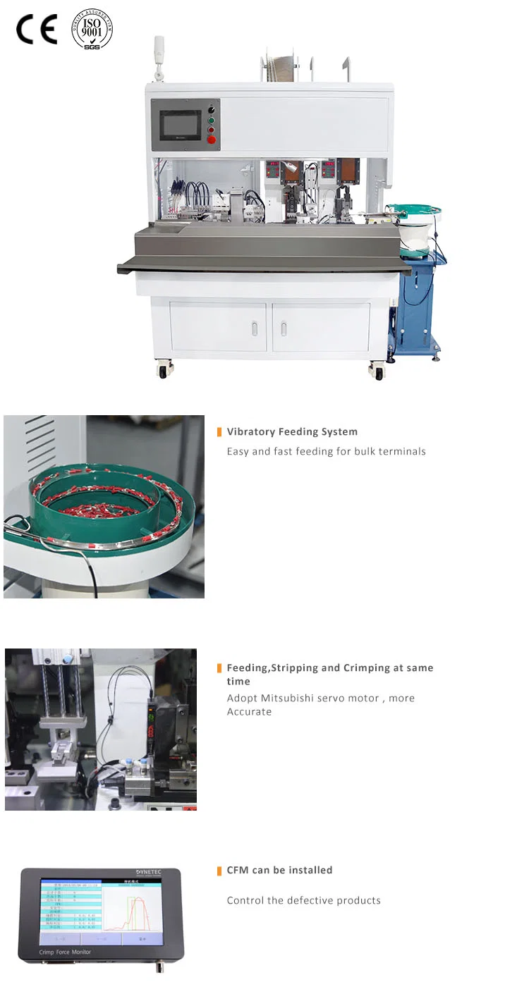  Fully Automatic Cable Crimping Machine For Different Terminals On Different Length Of Inner Core, Wire Crimping Machine Terminal, Solar Wire Crimping Machine