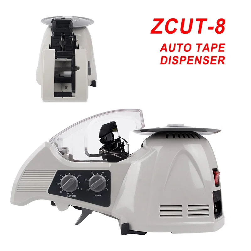 3-25mm Width Desktop Tape Dispenser Electronic Tape Dispenser Cutter Machine Carousel Automatic Tape Dispenser ZCUT-8, Automatic Tape Dispenser, Gum Tape Dispenser, Tape Dispenser 