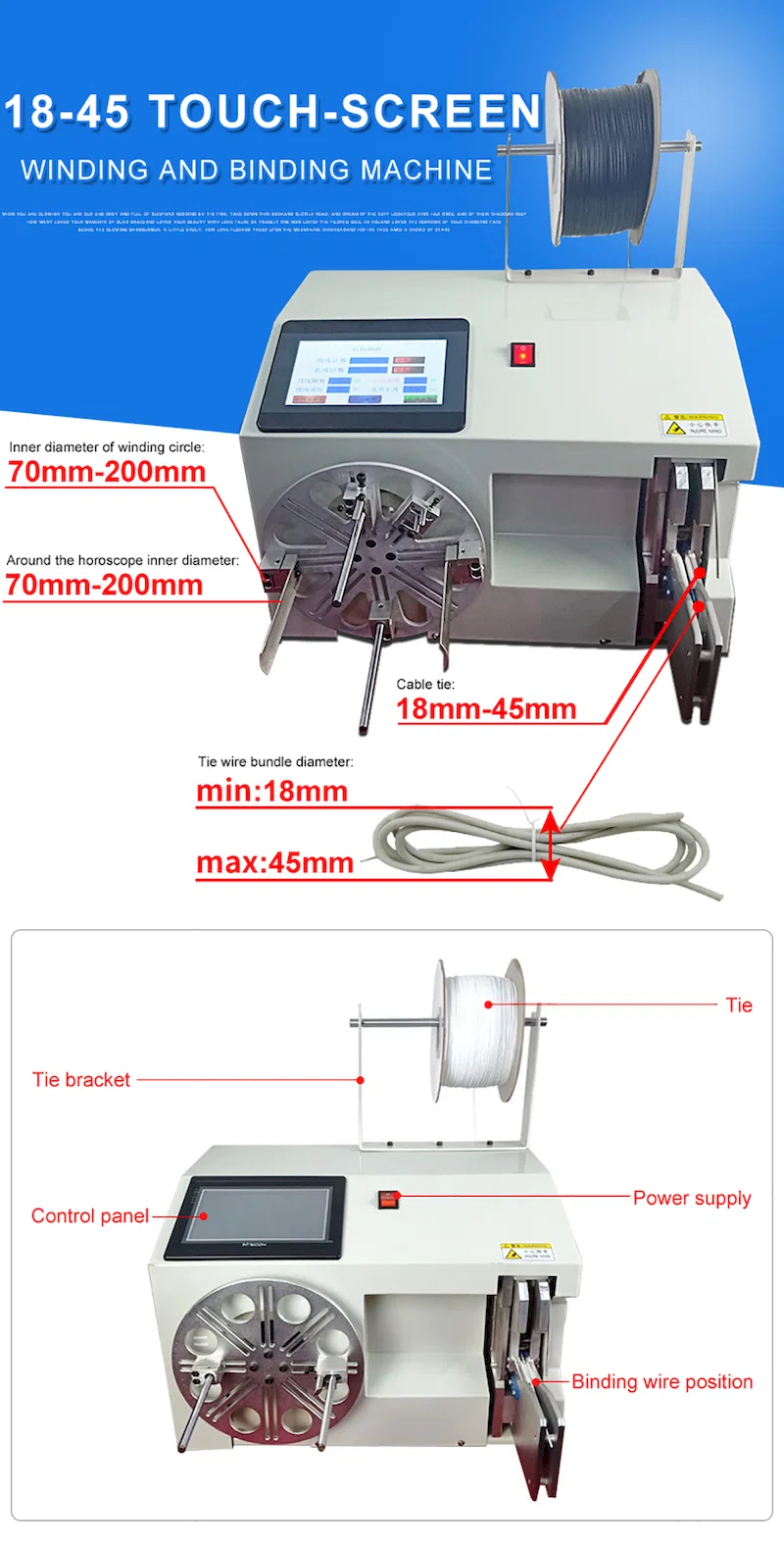 Wire Coiling Binding Machine, Cable Coiling Binding Machine