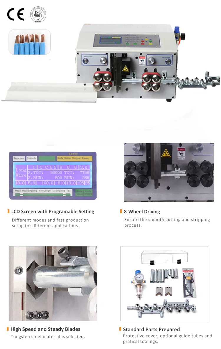 Supper Thick cable cutting and stripping machine, BV/BVR cable stripping machine, Automatic Cutting Stripping Machine, Wire Stripping Machine, Automatic Cable Stripping Machine