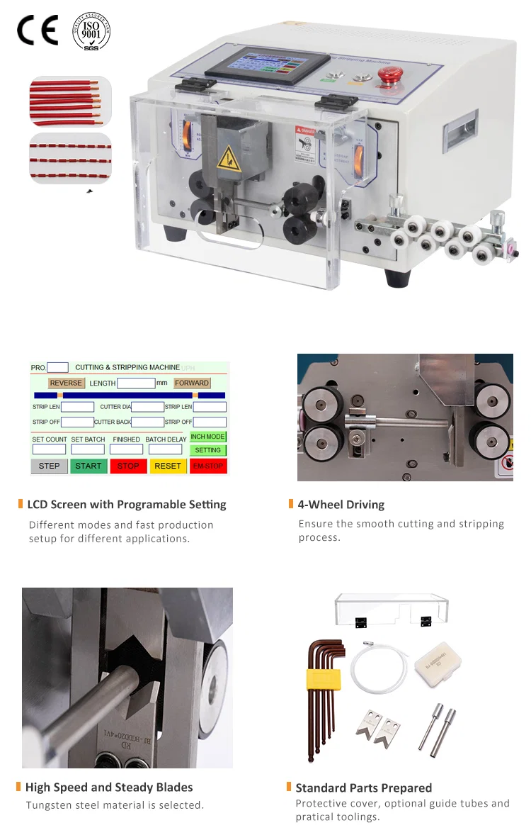 Touch Screen Control Wire Stripping cutting Machine 0.1- 8mm2 WPM-ES Automatic Wire Stripping Machine, Cable Stripping Cutting Machine, wire stripping Machine 