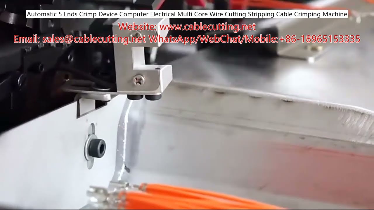 Automatic 5-Ends Crimp Device for Computer Electrical Multi-Core Wire Cutting, Stripping, and Crimping