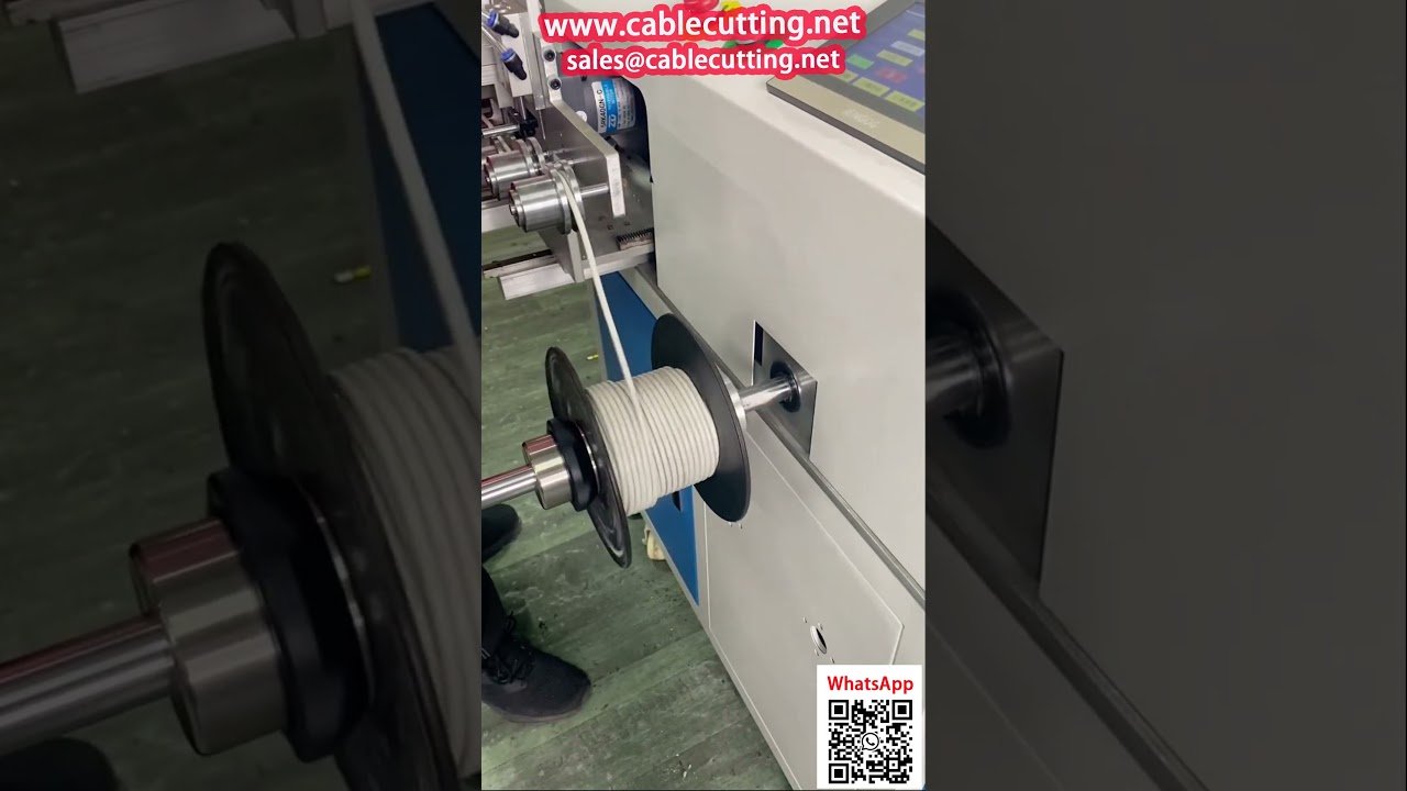 4-in-1 Wire Processing Machine with Counter, Stacker, Winder, Cutter and Rewinding Support