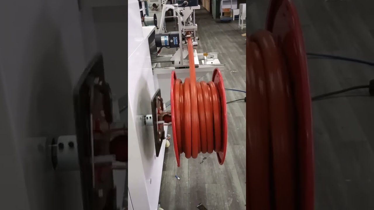 Fire Hose Automatic Meter Counting, Sorting, Cutting & Coiling Machine 50kg Capacity