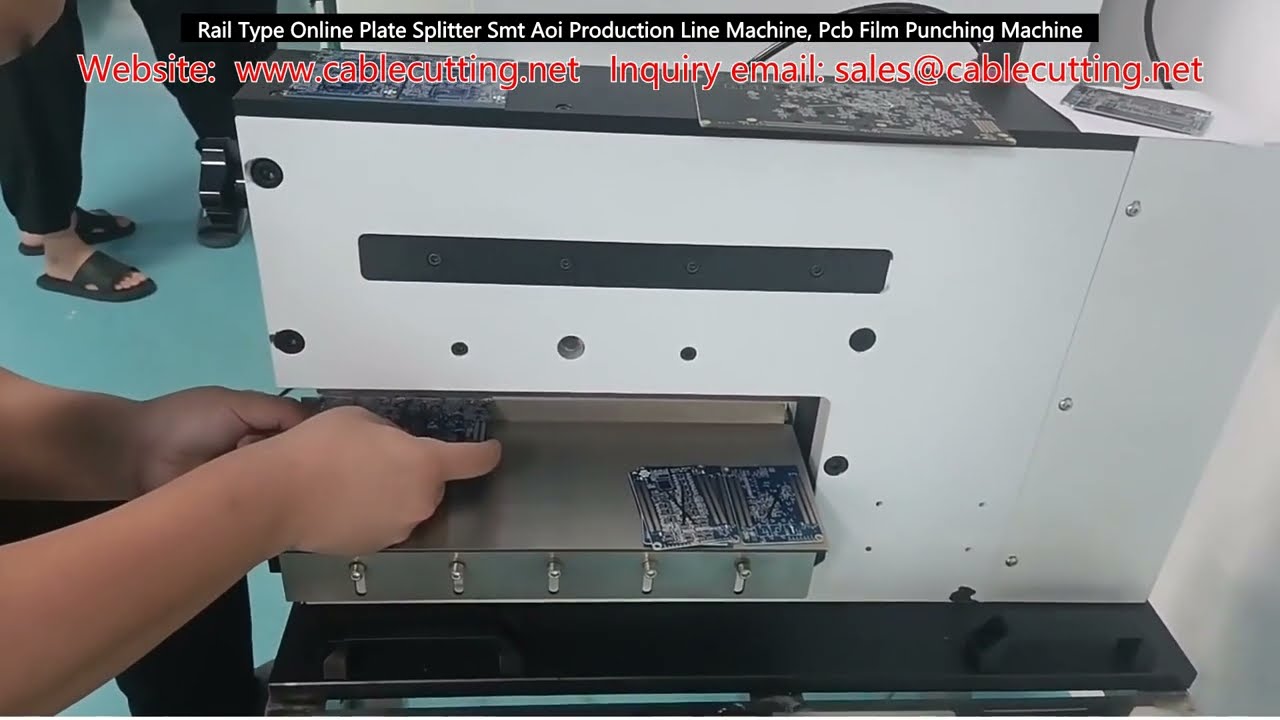 Rail-Type Online Plate Splitter for SMT AOI Production Line & PCB Film Punching Machine