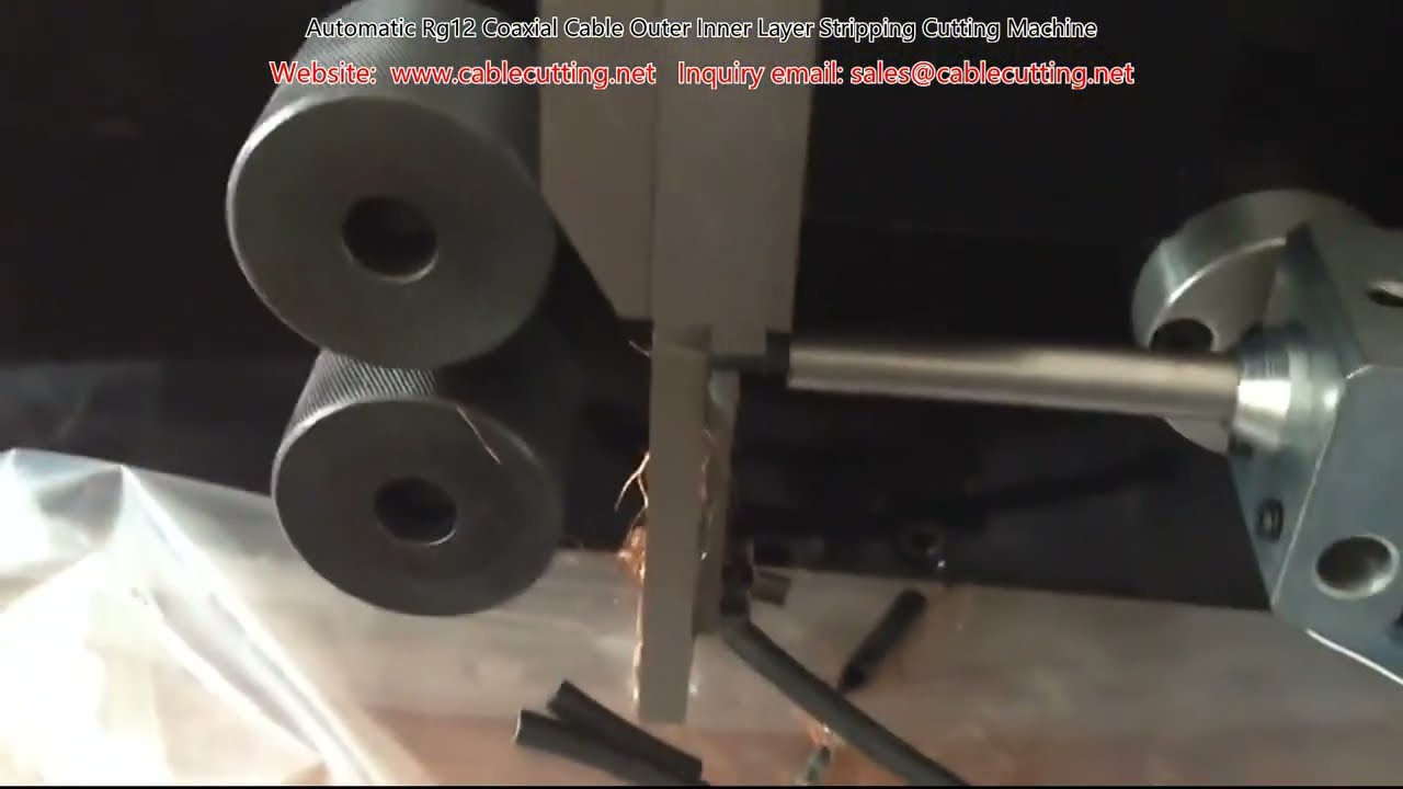 Automatic RG-12 Coaxial Cable Outer Inner Layer Stripping and Cutting Machine