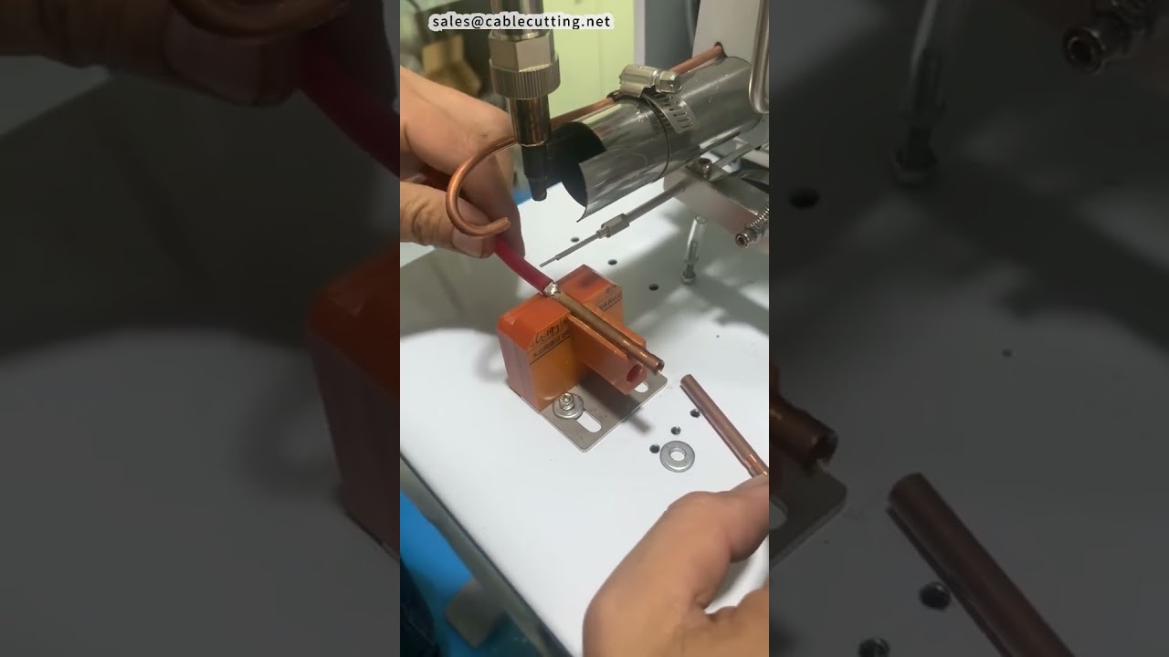 Semi-Automatic Soldering Machine for 8-AWG Silicone Wire to Copper Tube