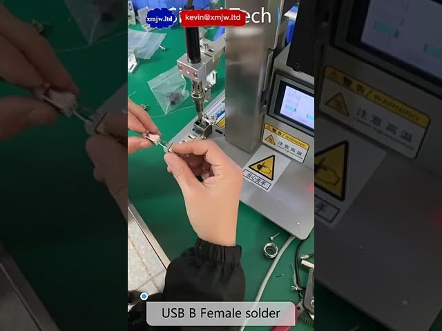 Semi-Automatic USB Cable Soldering Machine for Type-C Charging Cable Welding