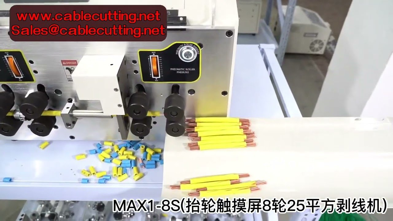 Full Automatic Wire Peeling Stripping Cutting Machine 0.2-70mm² Cable Stripper with 48 Wheels