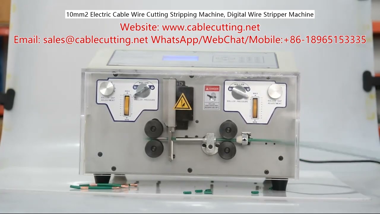 10mm² Electric Cable Wire Cutting Stripping Machine, Digital Wire Stripper