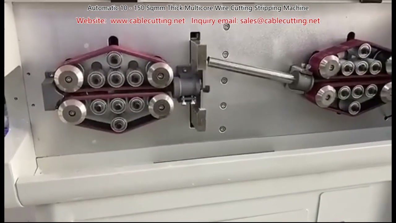 Automatic 10-150 Sqmm Thick Multicore Wire Cutting and Stripping Machine