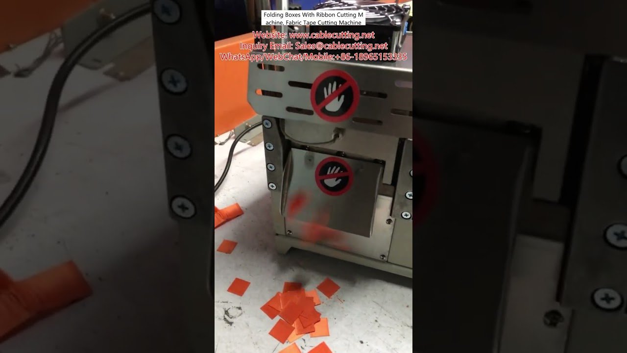Folding Boxes with Ribbon Cutting Machine and Fabric Tape Cutting Machine