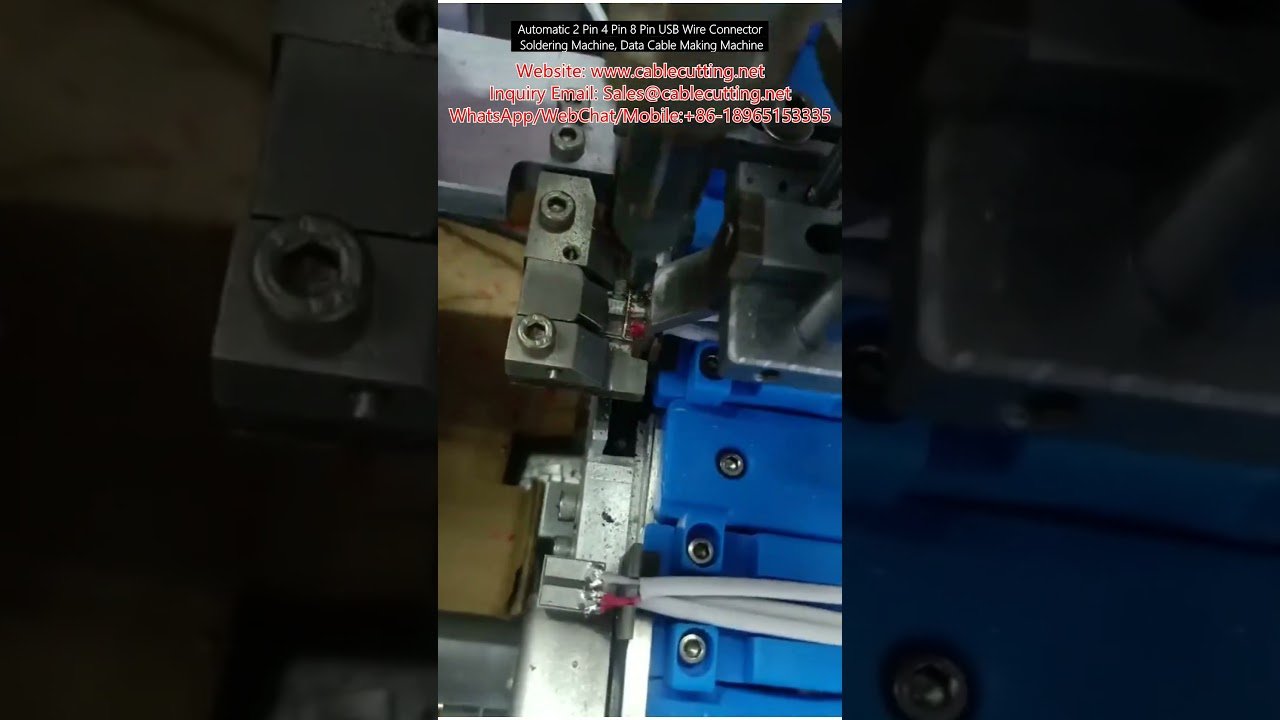 Automatic 2-Pin 4-Pin 8-Pin USB Wire Connector Soldering Machine, Data Cable Making Machine