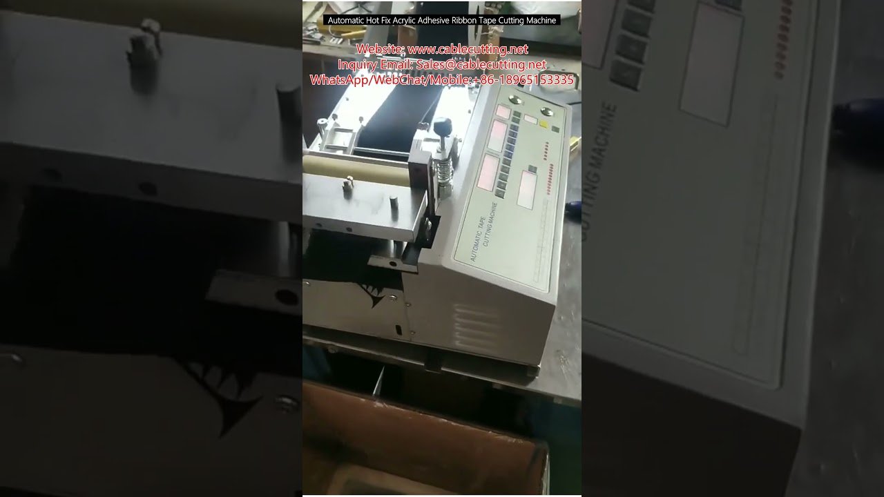 Automatic Hot-Fix Acrylic Adhesive Ribbon Tape Cutting Machine