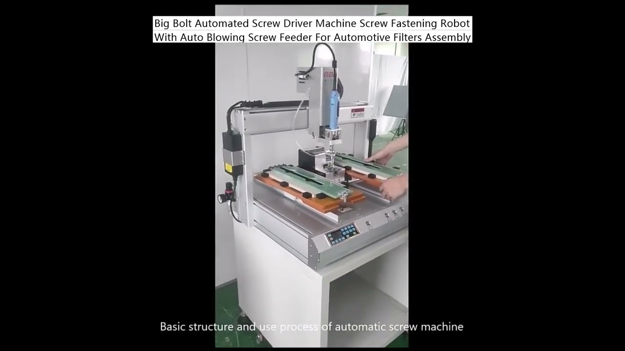 Big Bolt Automated Screw Driver Machine Screw Fastening Robot With Auto Blowing Screw Feeder For Aut
