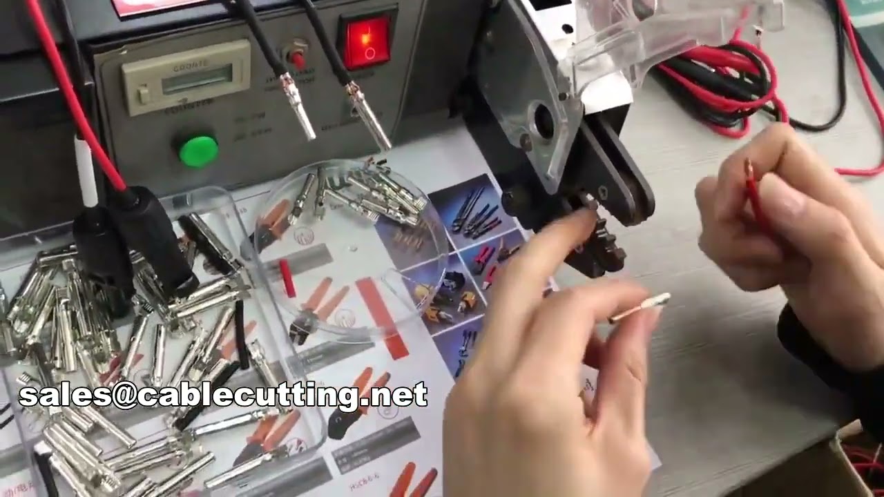 Electrical Terminal Crimping Machine for a Variety of Terminals and Crimp Tools