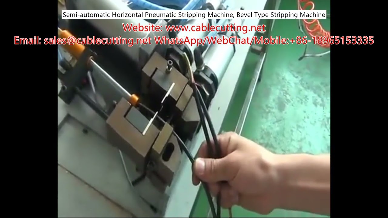Semi-Automatic Horizontal Pneumatic Bevel Type Wire Stripping Machine