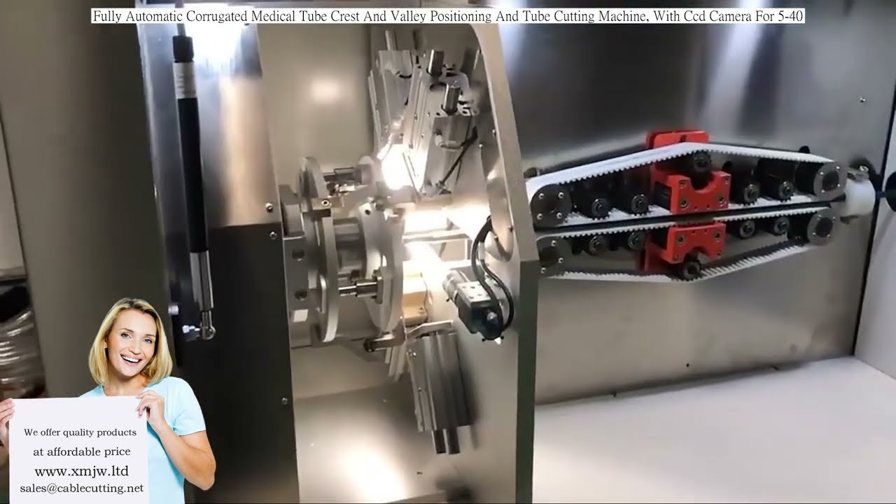 Fully Automatic Corrugated Medical Tube Crest and Valley Positioning and Cutting Machine
