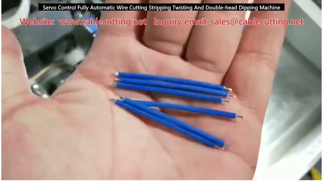 Servo Control Fully Automatic Wire Cutting Stripping Twisting Dual-Head Dipping Machine