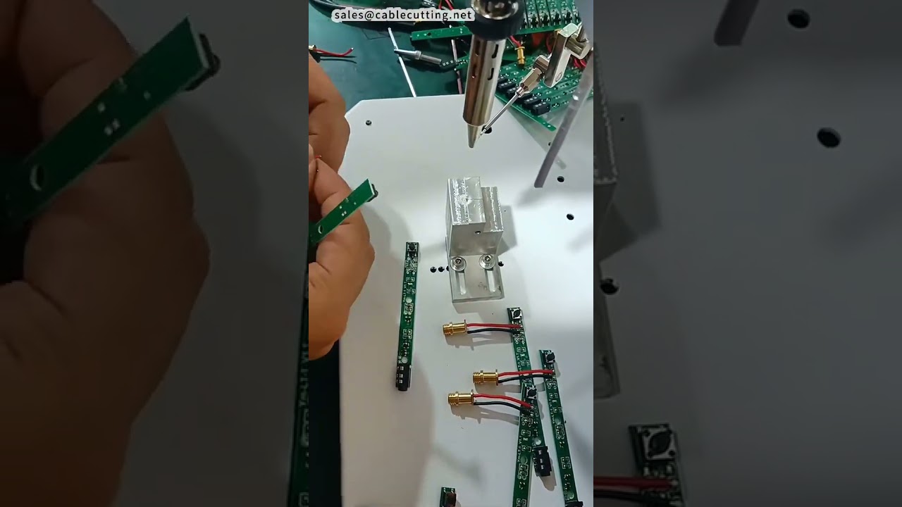 Semi-Automatic Soldering Machine with Angled Tin Feed for Obstructed Pins