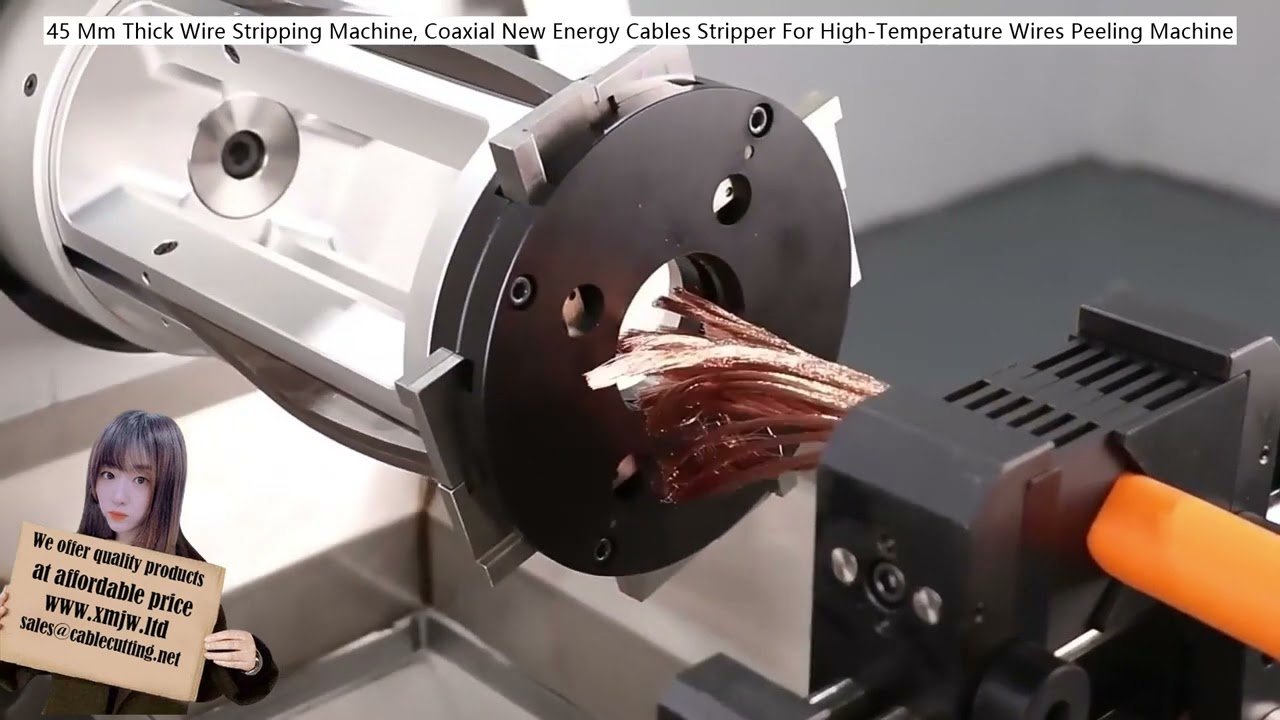 45mm Thick Wire Stripping Machine, Coaxial New Energy Cable Stripper for High-Temperature Wires