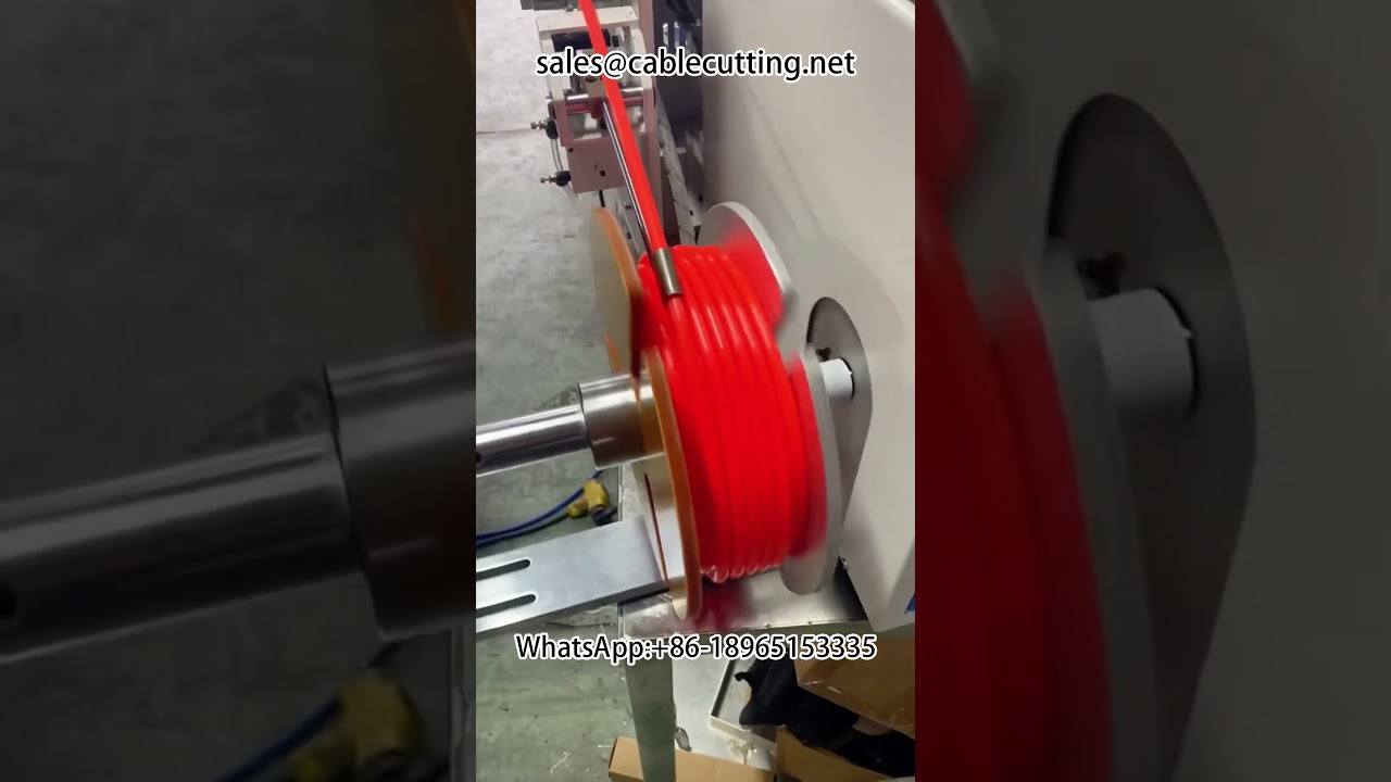 PE Tube Meter Counting and Punching Small Roll Equipment | Hose Rolling Machine