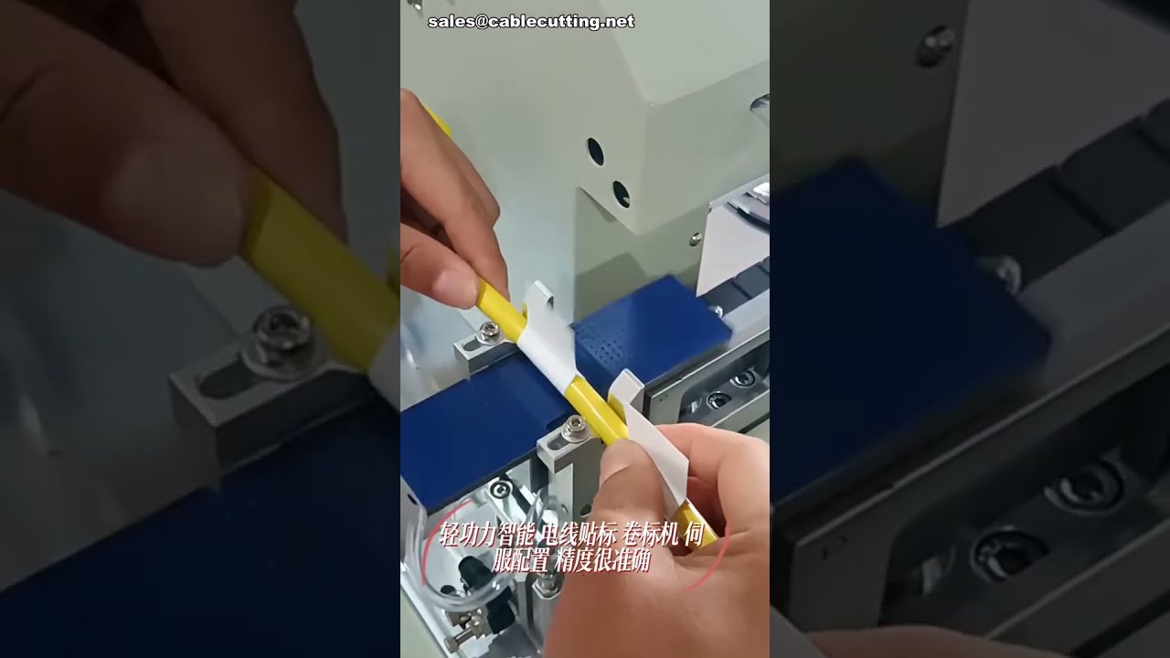 Servo Wire Labeling Machine, Fixed-Length Roll Label Applicator