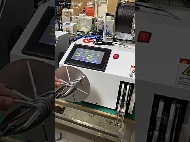 Automatic 3-28mm Wire Coil Winding Machine, Electric Digital All-in-One Touch Screen Cable Binding