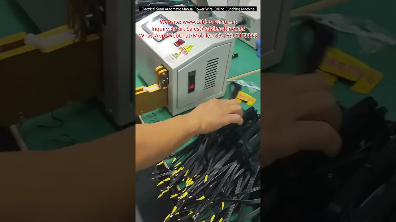 Semi-Automatic Electrical Power Wire Coiling and Bunching Machine