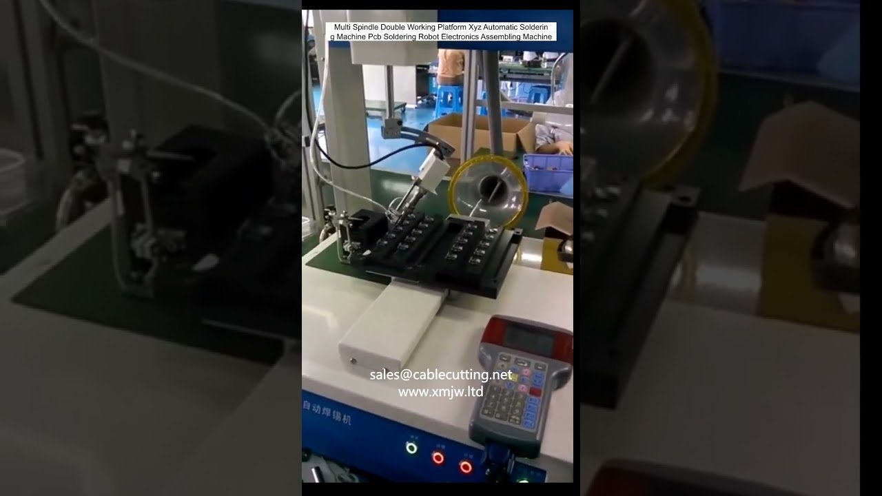 Multi-Spindle Double Working Platform XYZ Automatic PCB Soldering Robot Machine