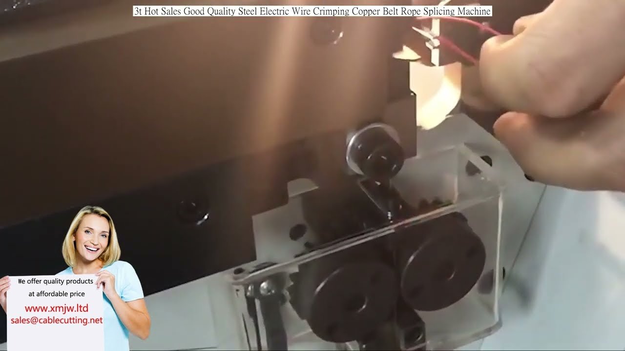 3-Ton Steel Electric Wire Crimping Machine for Copper Belt & Rope Splicing