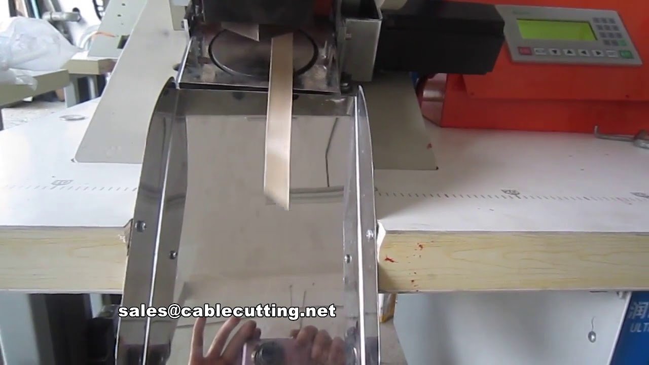 Ultrasonic Cutting Machine for Satin & Polyester Ribbon with 45-Degree Bevel Angle