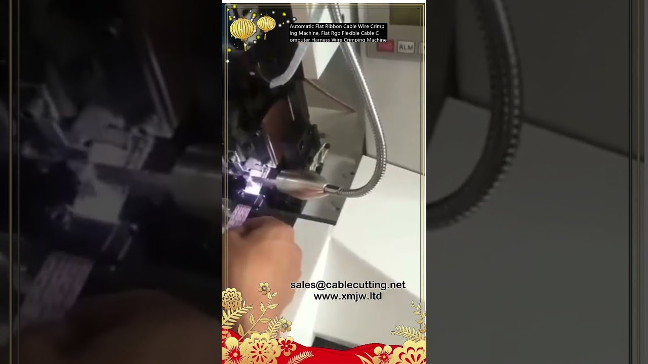 Automatic Flat Ribbon RGB Cable Wire Crimping Machine for Computer Harness