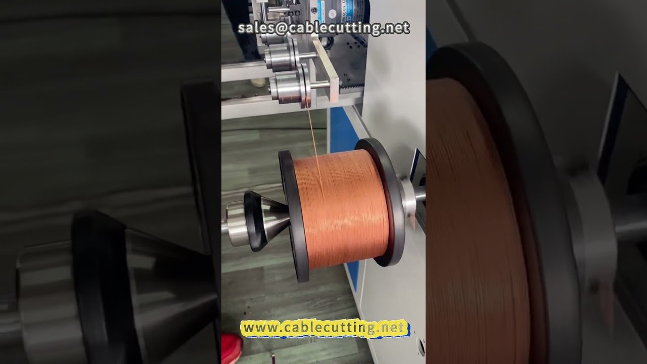 braided copper wire winder #winder #copper wire #wire and cable #wire processing #rewinding machine