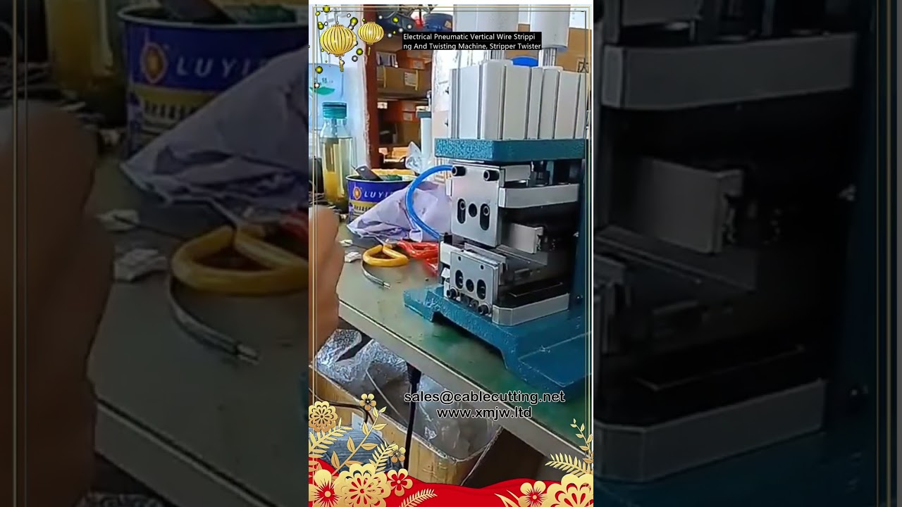 Electrical Pneumatic Vertical Wire Stripping and Twisting Machine | Stripper Twister