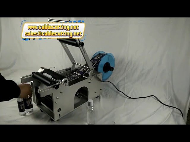 MT-50 Semi-Auto Date Vial Plastic Glass Double-Sided Round Bottle Sticker Label Labeling Machine