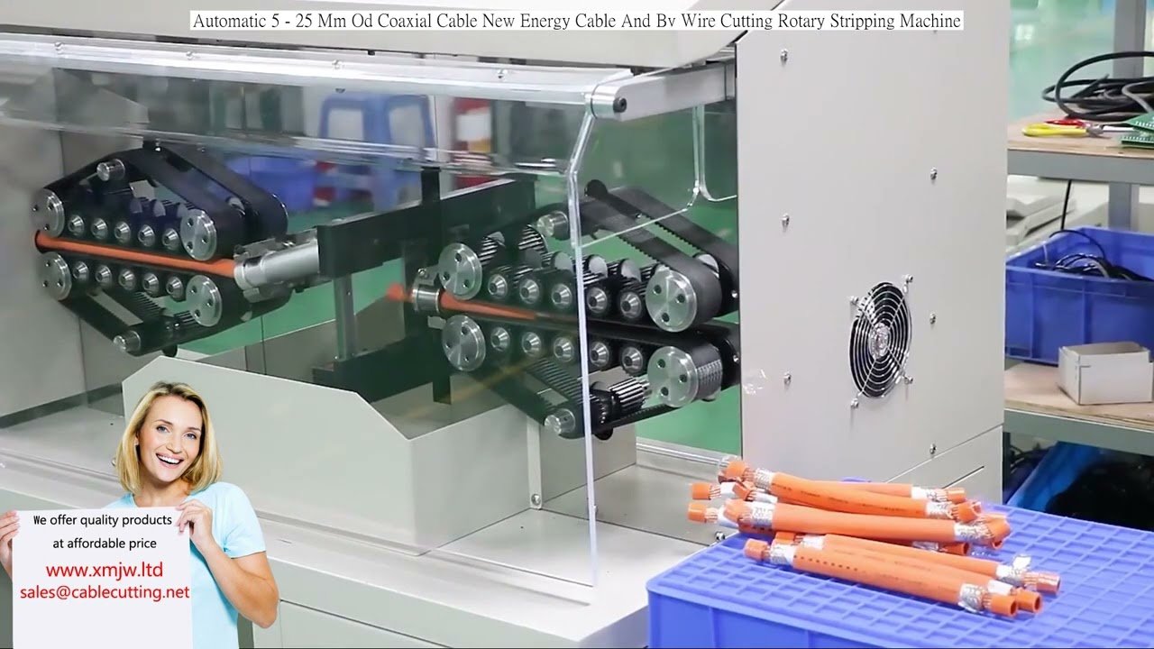 5-25mm Diameter Coaxial Cable and BV Wire Cutting Rotary Stripping Machine