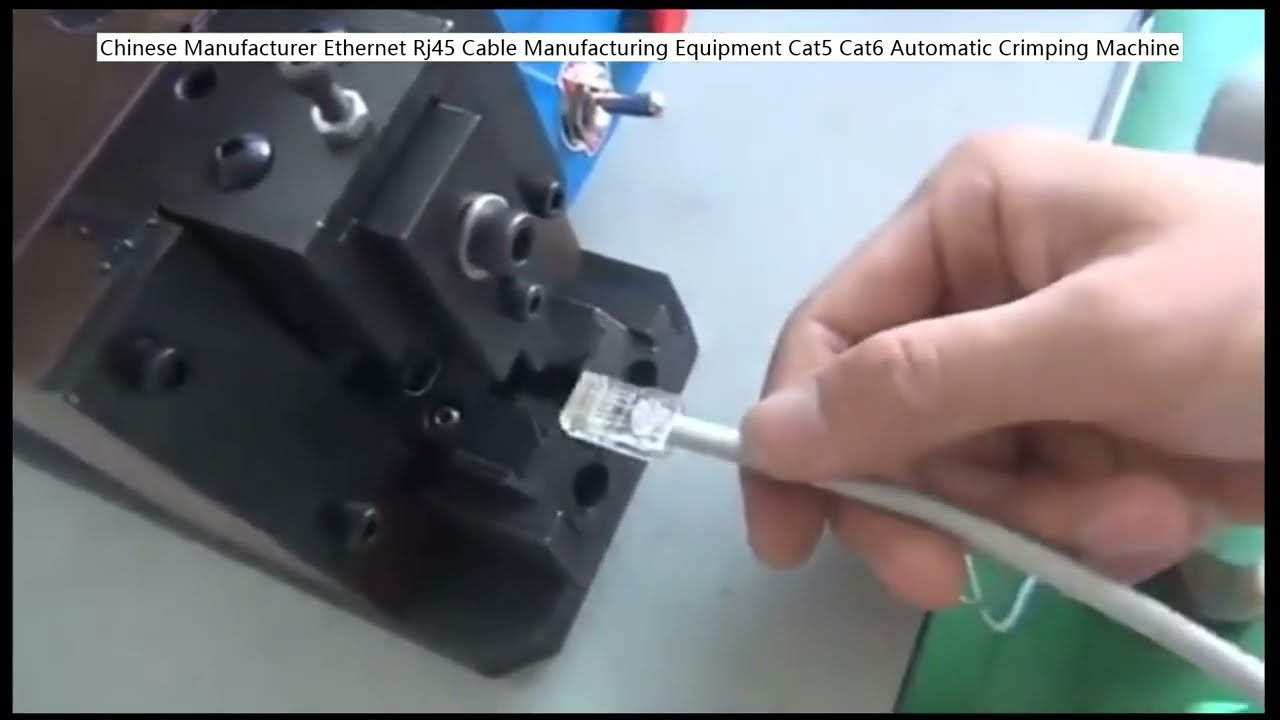 Automatic Ethernet RJ45 Cable Crimping Machine for Cat5 Cat6 Manufacturing