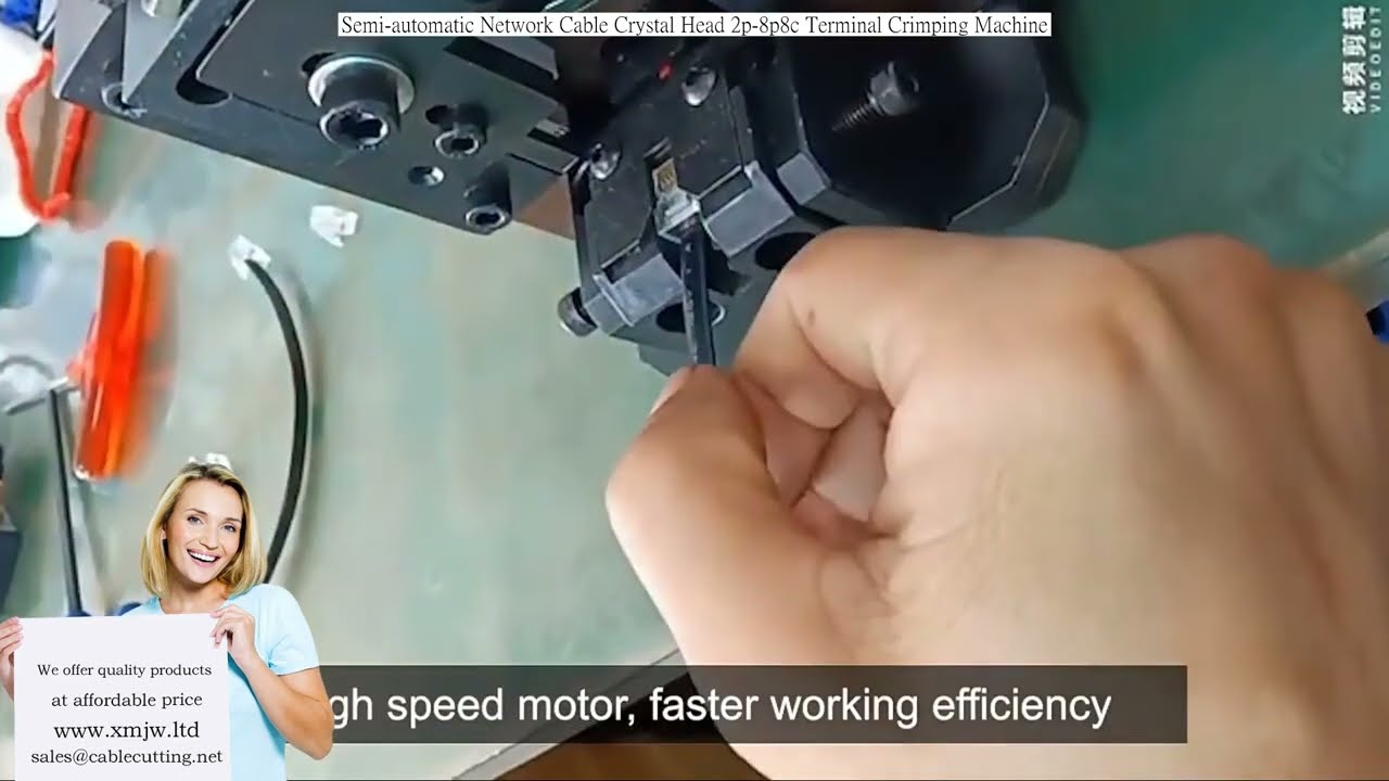 Semi-Automatic Network Cable Crimping Machine for 2P 8P 8C RJ45 Crystal Head Terminals