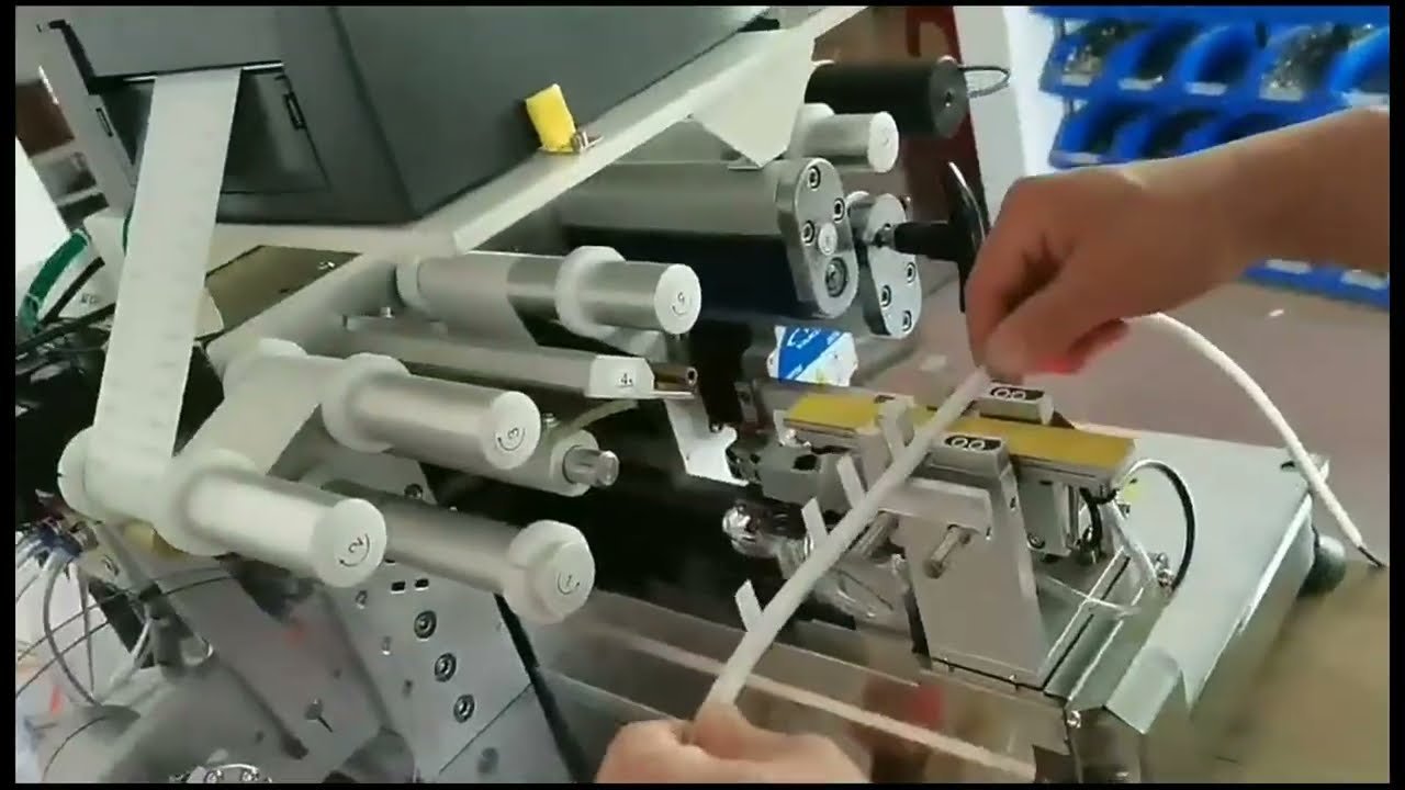 High-Precision Wire Cable Label Folding Machine with Auto-Correction Labeling