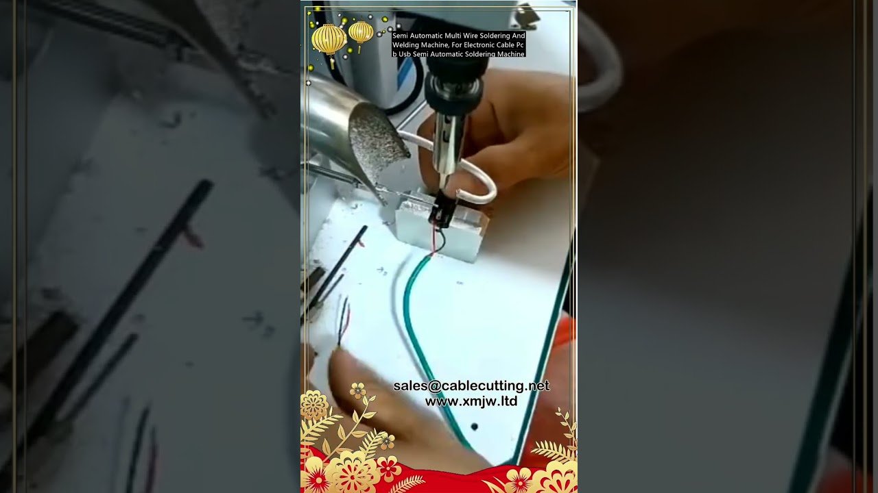 Semi-Automatic Multi-Wire Soldering and Welding Machine for Electronic Cable PCB USB