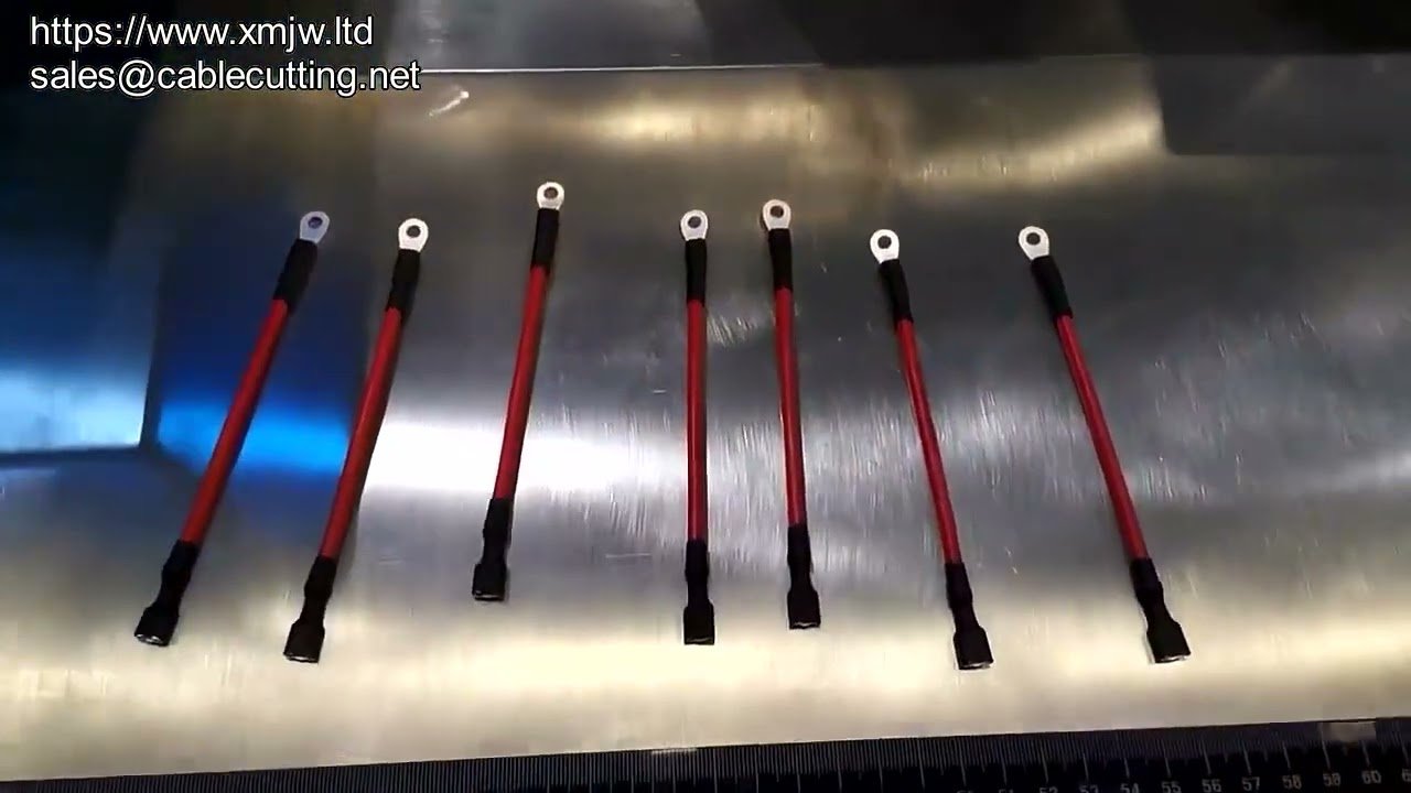 Automatic Cable Wire Cutting, Stripping, Terminal Crimping and Two-Tube Insertion Heating Machine