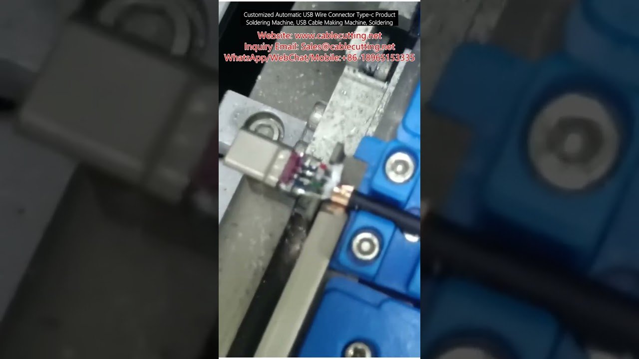 Customized Automatic USB-C Wire Connector Soldering Machine | USB Cable Making Machine