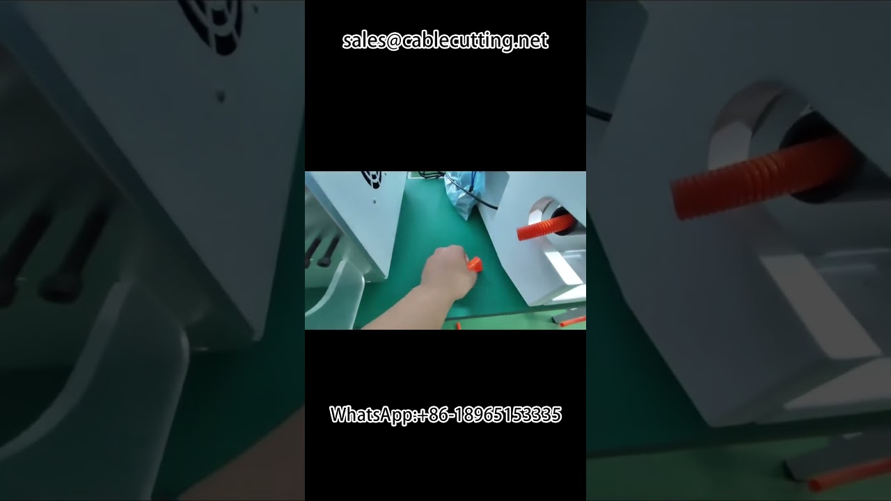 Corrugated Pipe Cutting Machine with Heat-Shrinkable Sleeve and Automated Wire Stripping